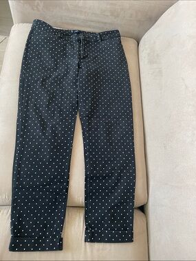 GAP Black Polka Dot Ankle Pants